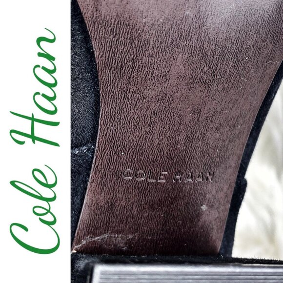 COLE HAAN DARCIA Over-the-Knee Black Suede Boot, Size 7 - Picture 10 of 12